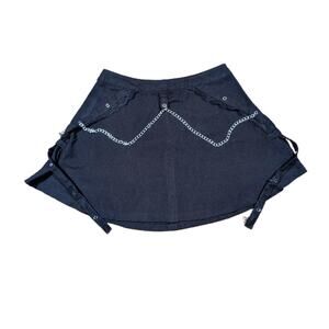 Royal Bones Daang Goodman Chain Goth Mini Skirt